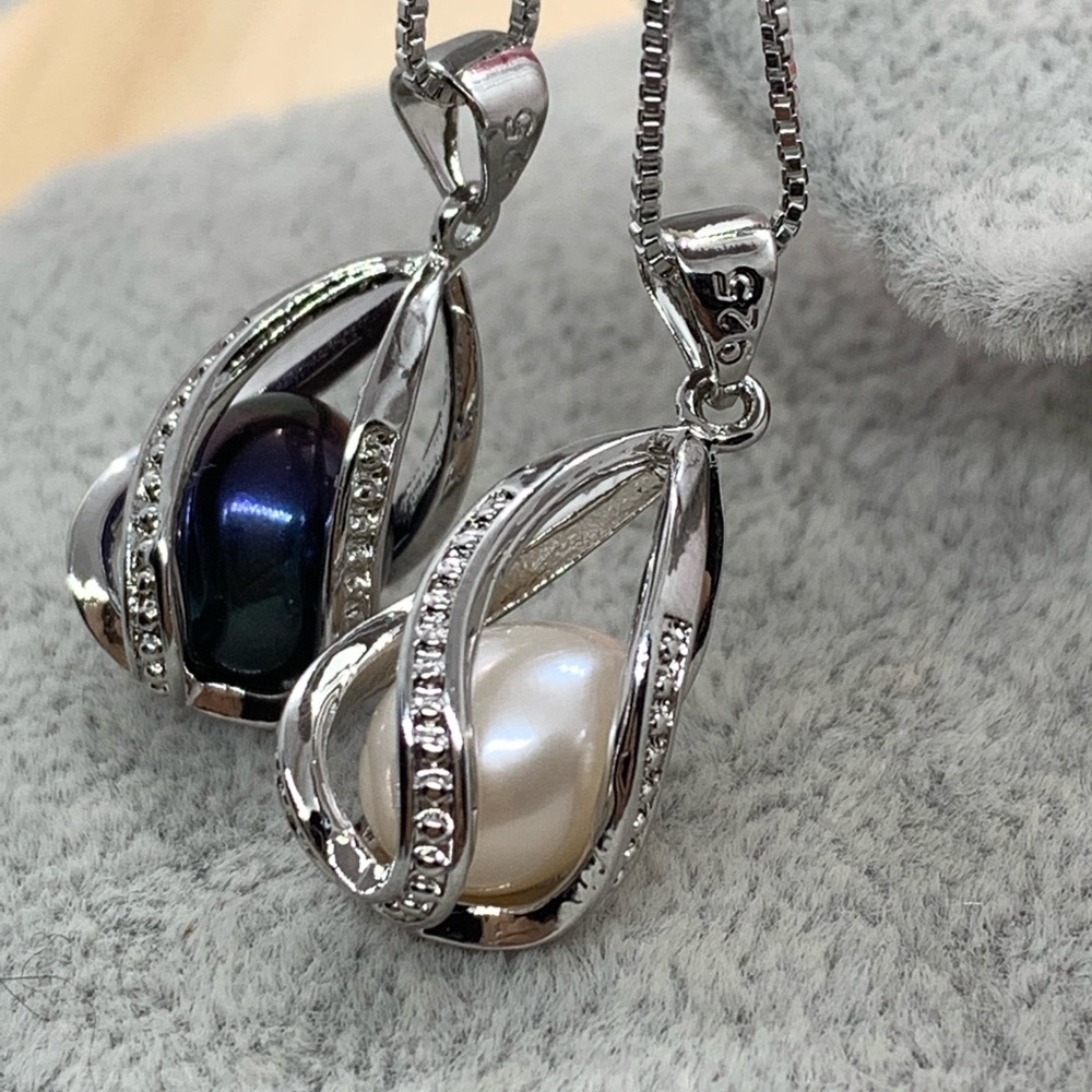 Natural Freshwater Pearl S925 Necklace - Picture 1 of 5